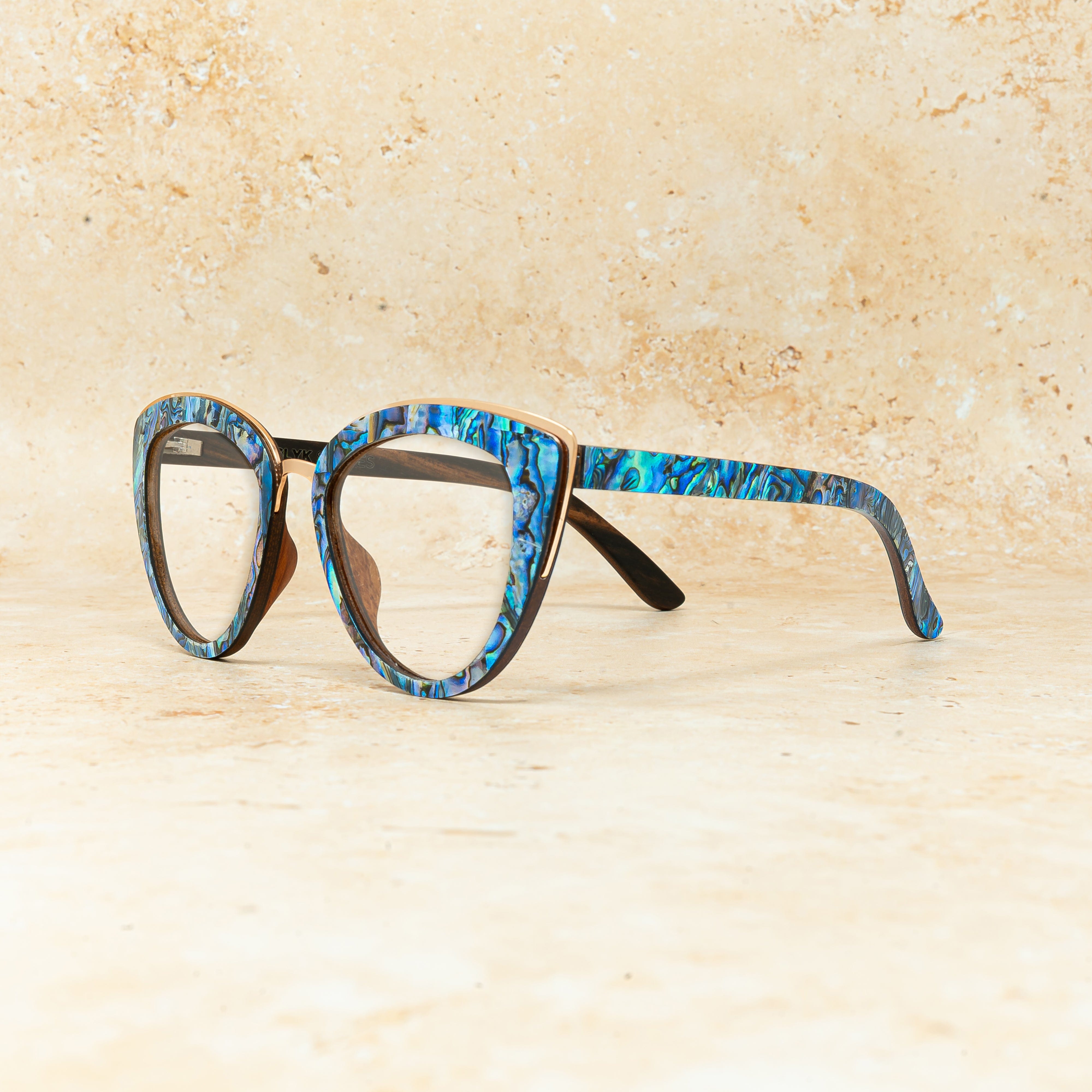 Bombshell Abalone Prescription - Wood Sunglasses