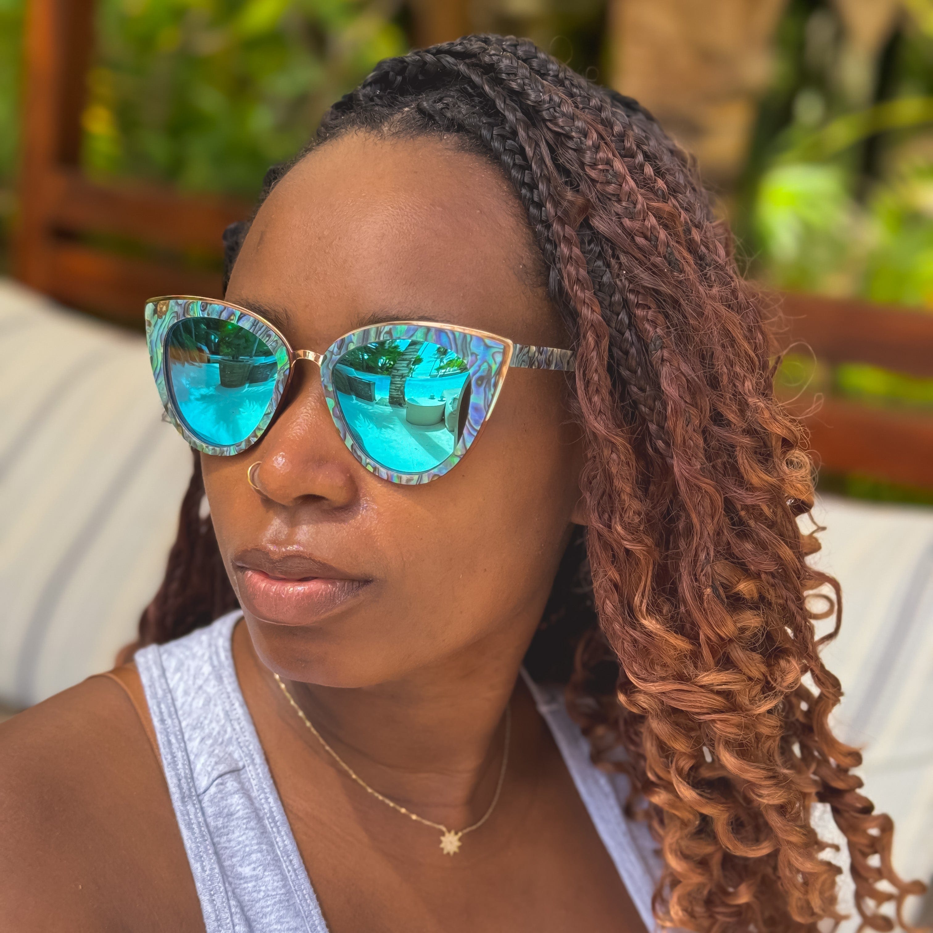 Bombshell Abalone - Wood Sunglasses