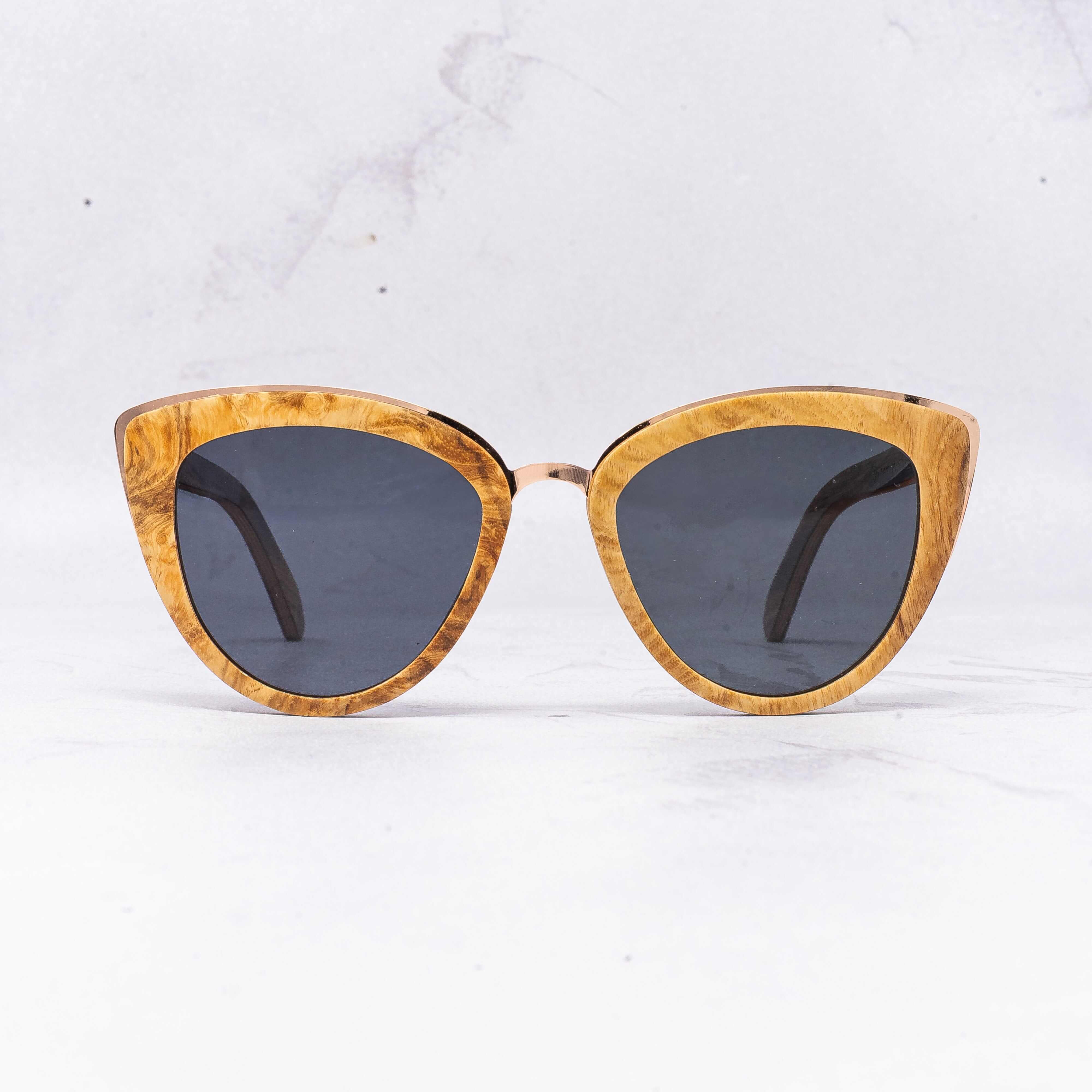 Bombshell - Wood Sunglasses
