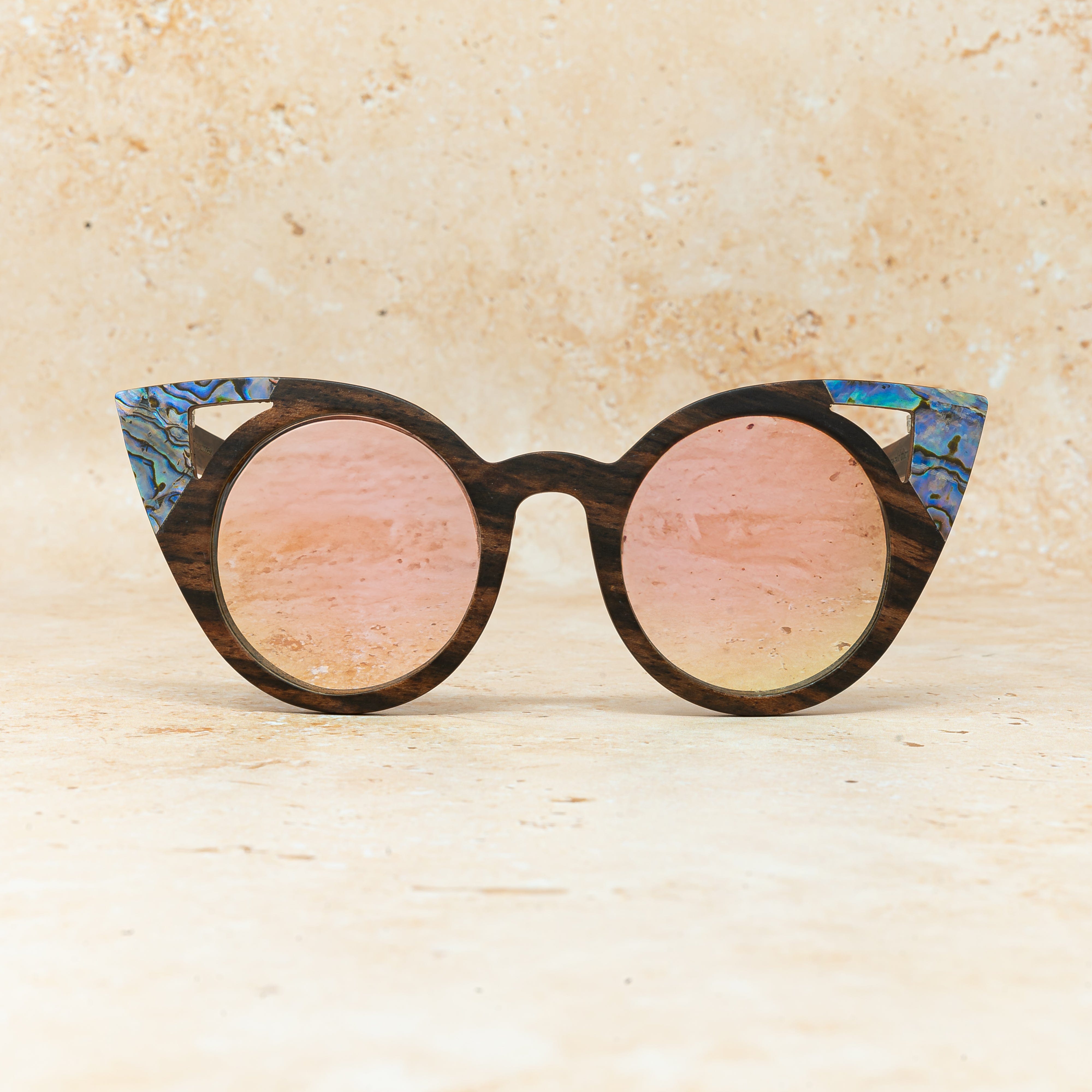 Cateye Abalone - Wood Sunglasses