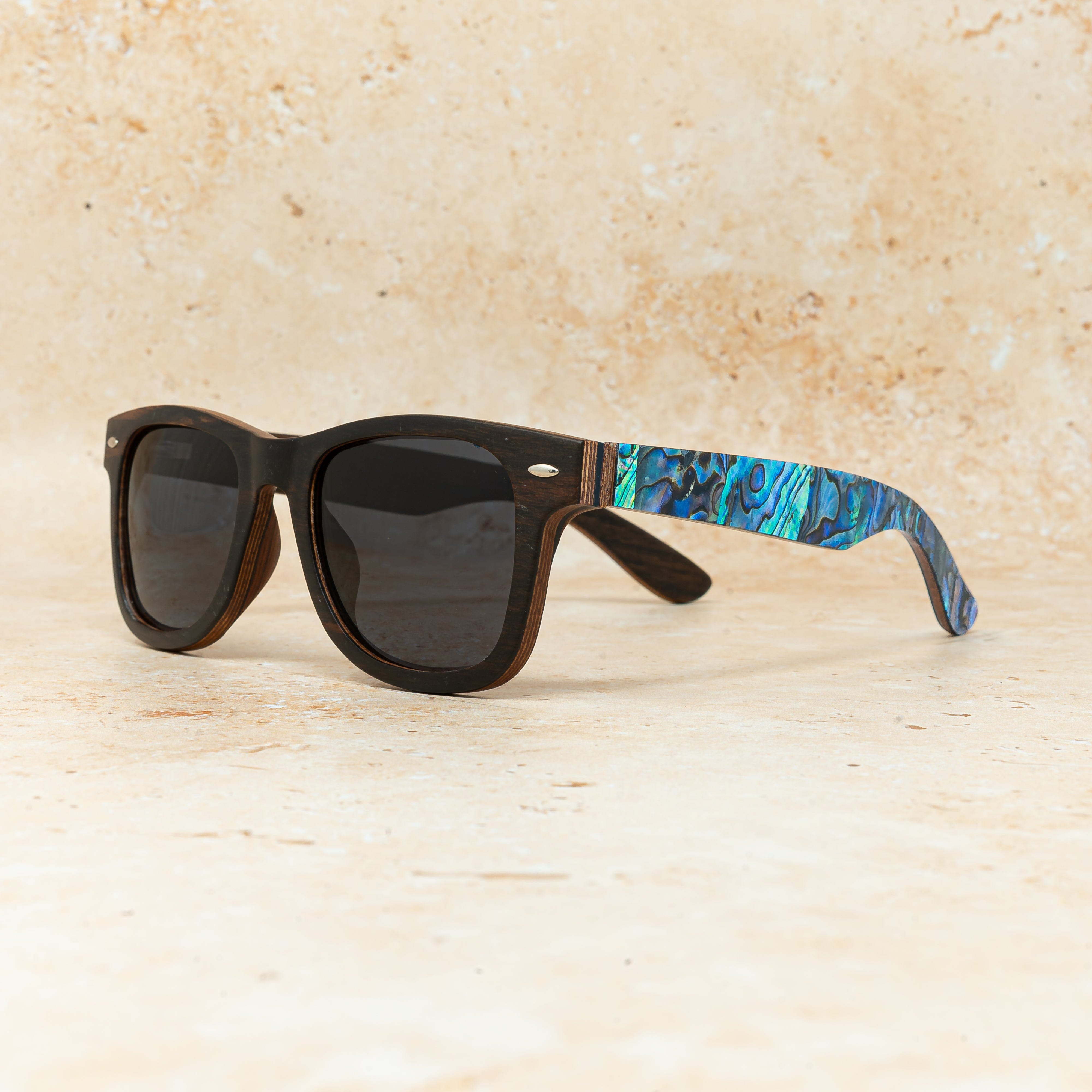 Jetsetter Abalone - Wood Sunglasses