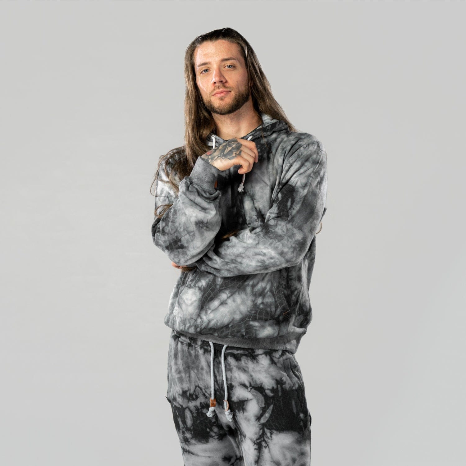 CloudBlend Hoodie - Black Marble