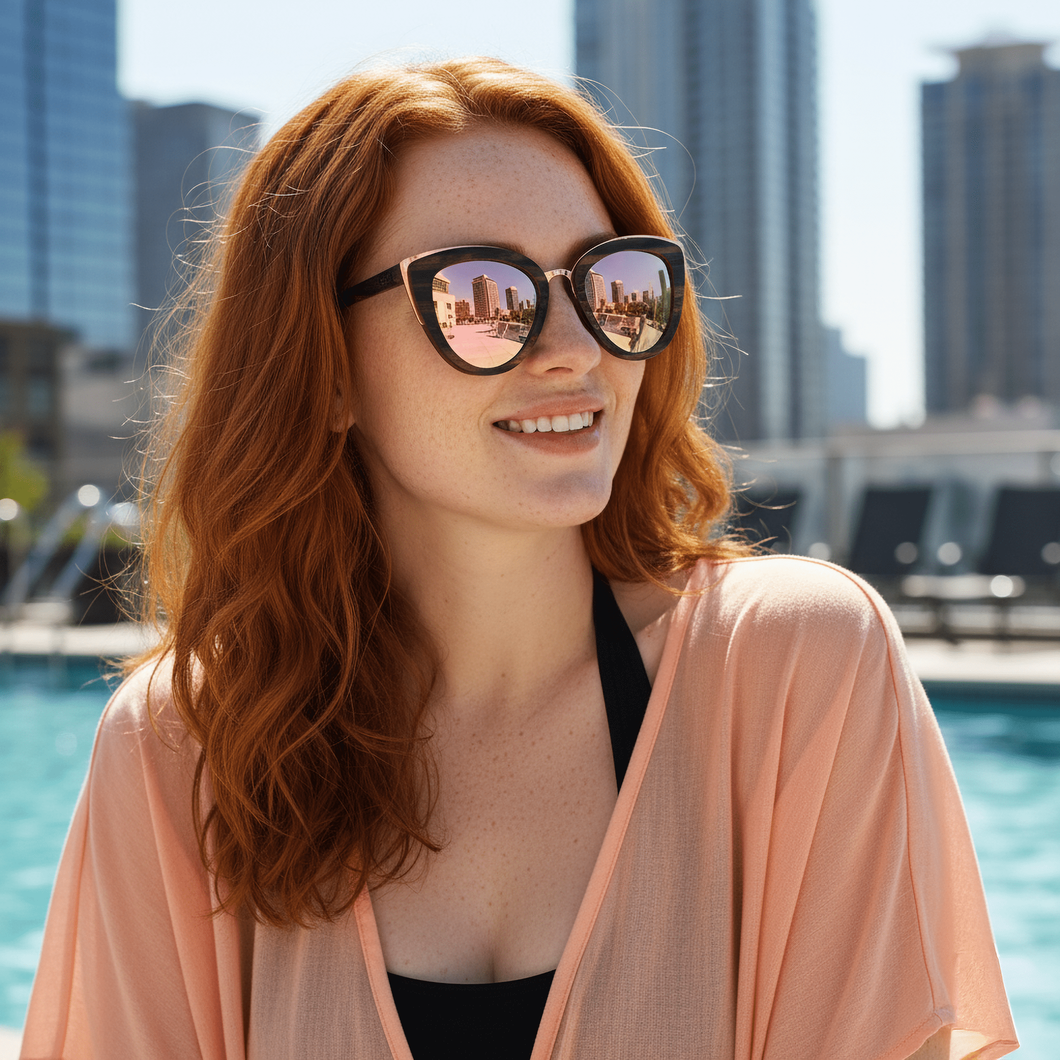 Bombshell - Wood Sunglasses