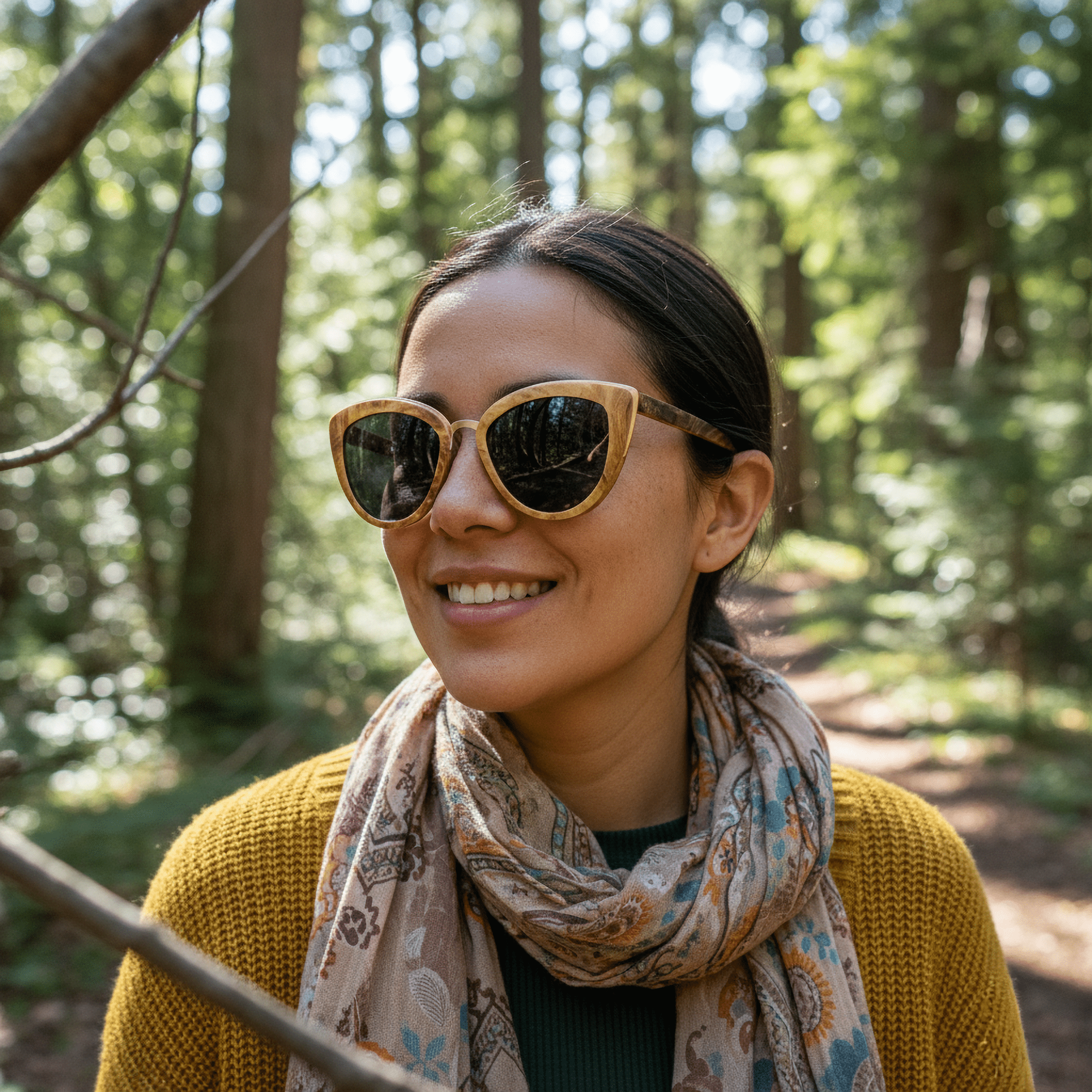 Bombshell - Wood Sunglasses