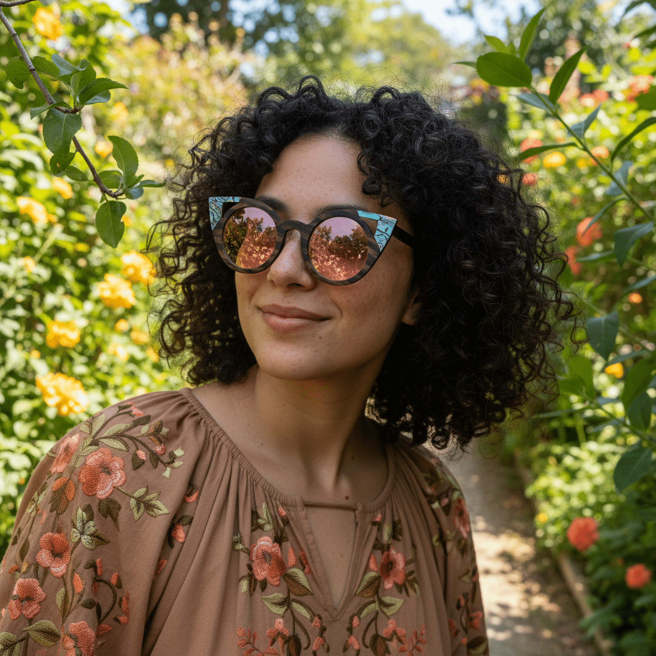 Cateye Abalone - Wood Sunglasses