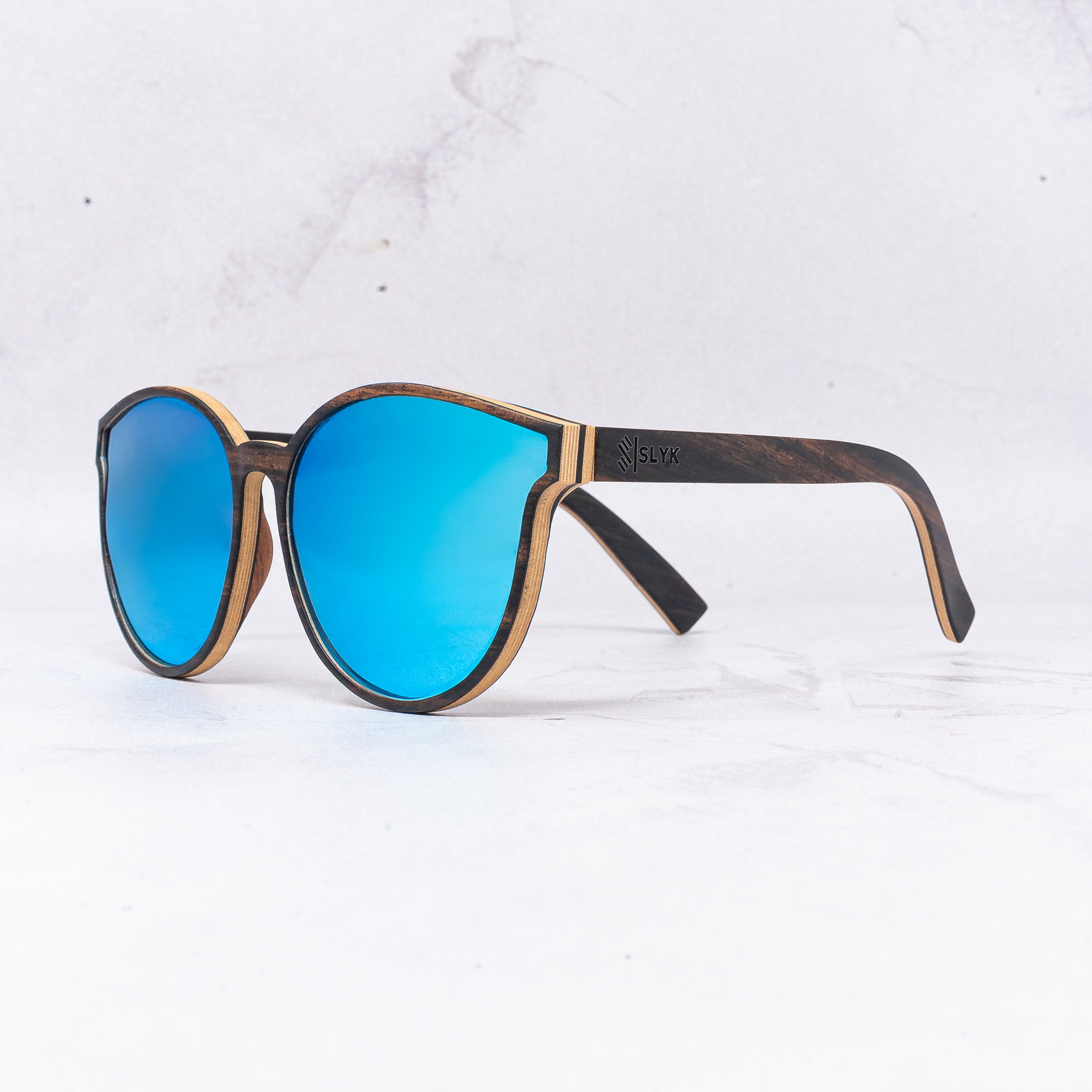 Hollywood - Ice Blue - Wood Sunglasses