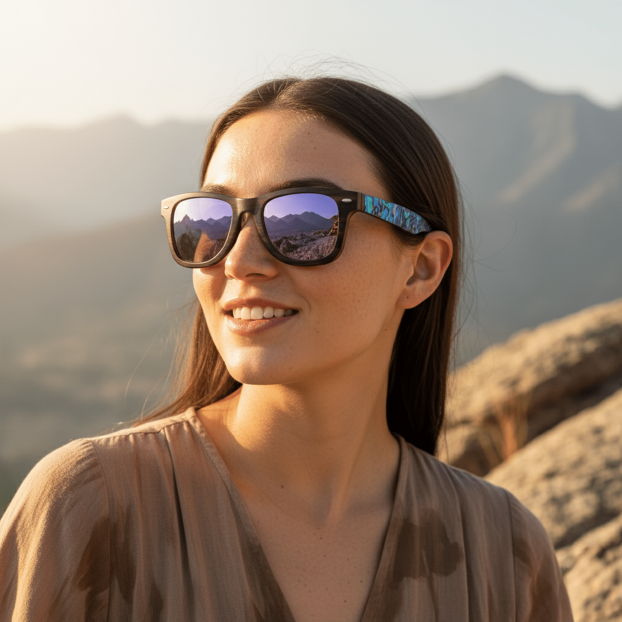 Jetsetter Abalone - Wood Sunglasses