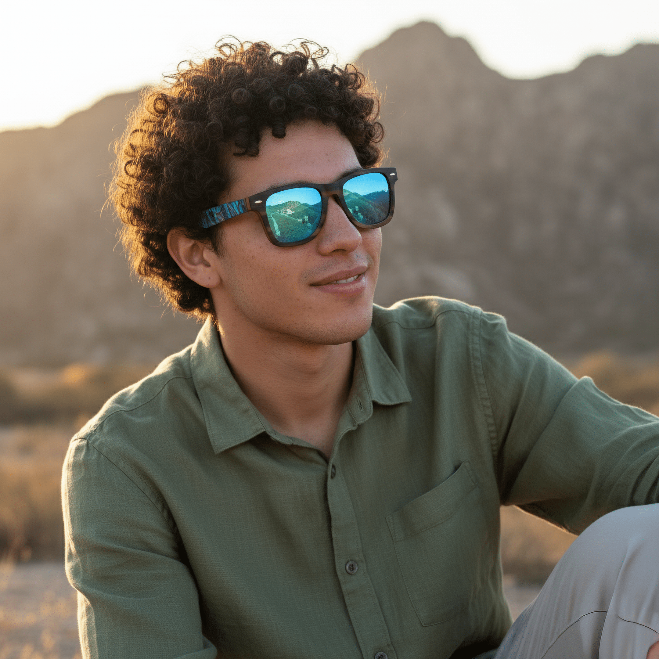 Jetsetter Abalone - Wood Sunglasses