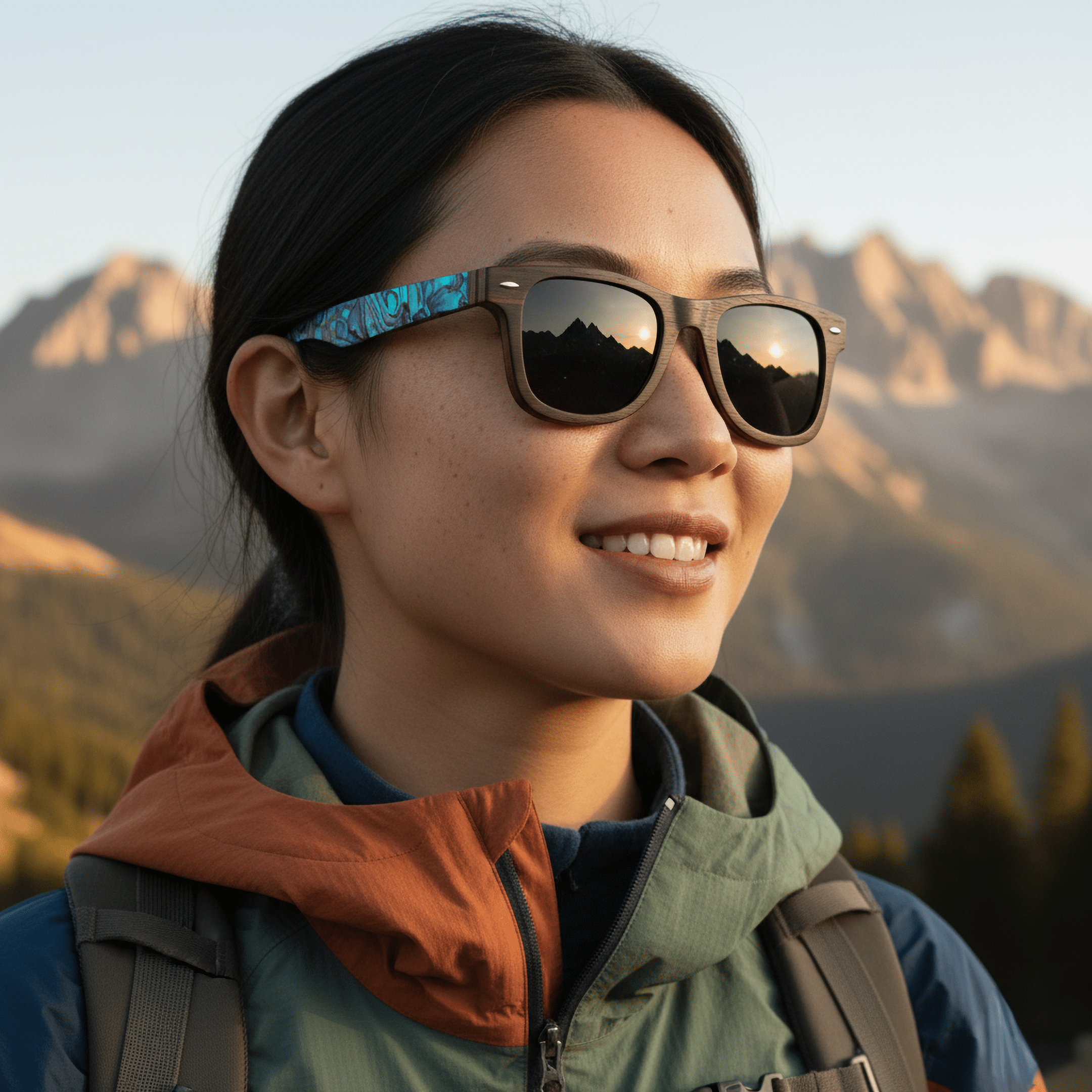 Jetsetter Abalone - Wood Sunglasses