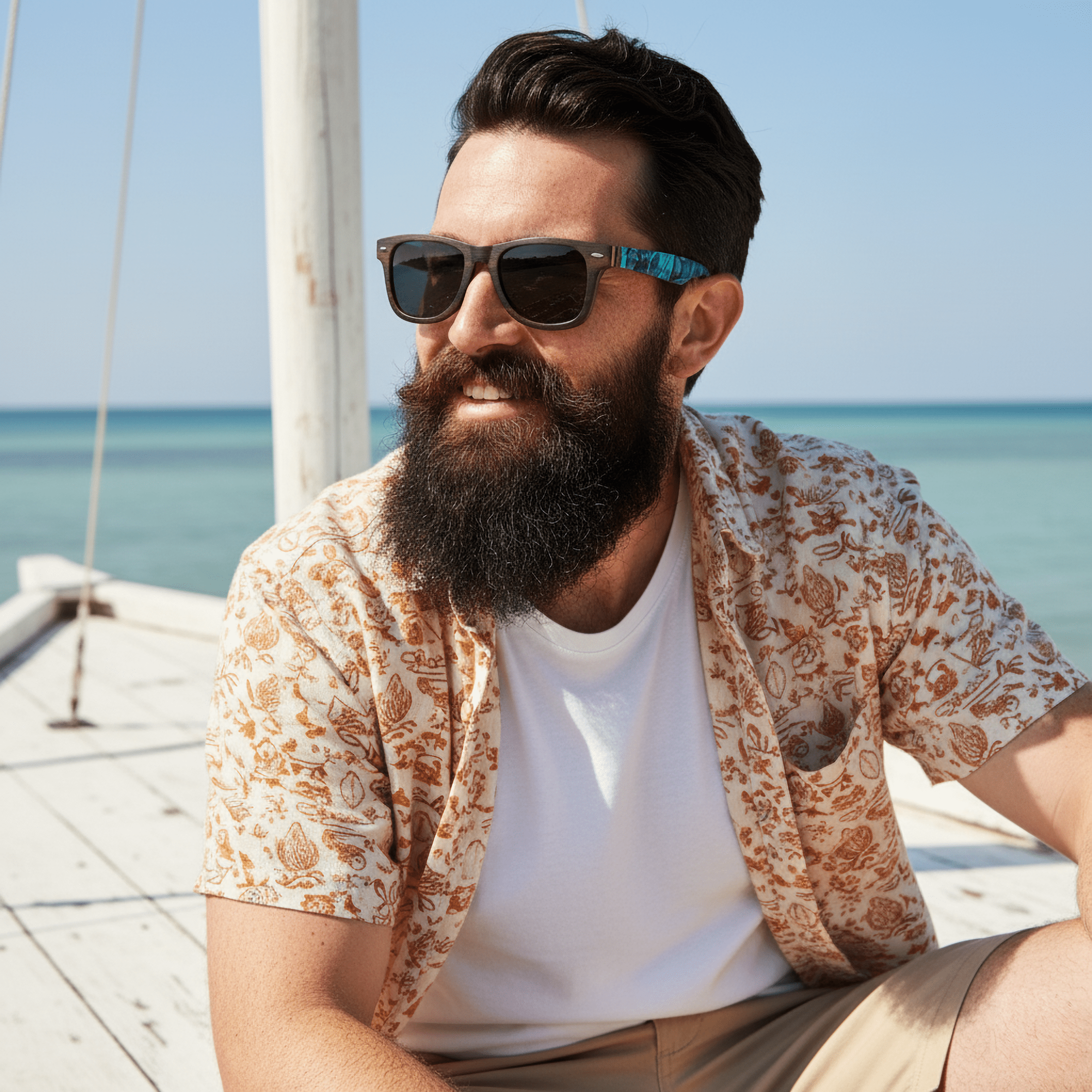 Jetsetter Abalone - Wood Sunglasses