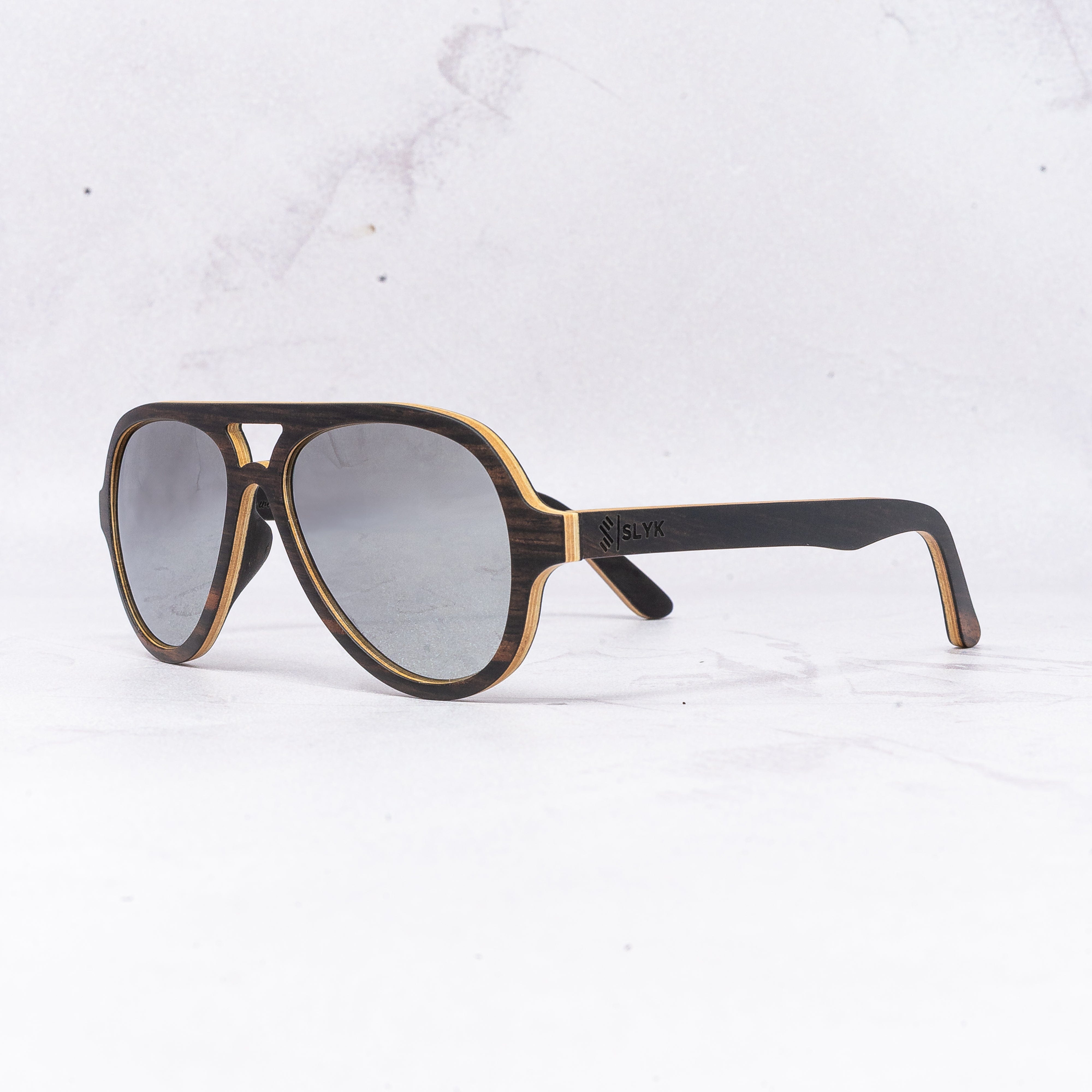 The OG - Silver Mirror - Wood Sunglasses