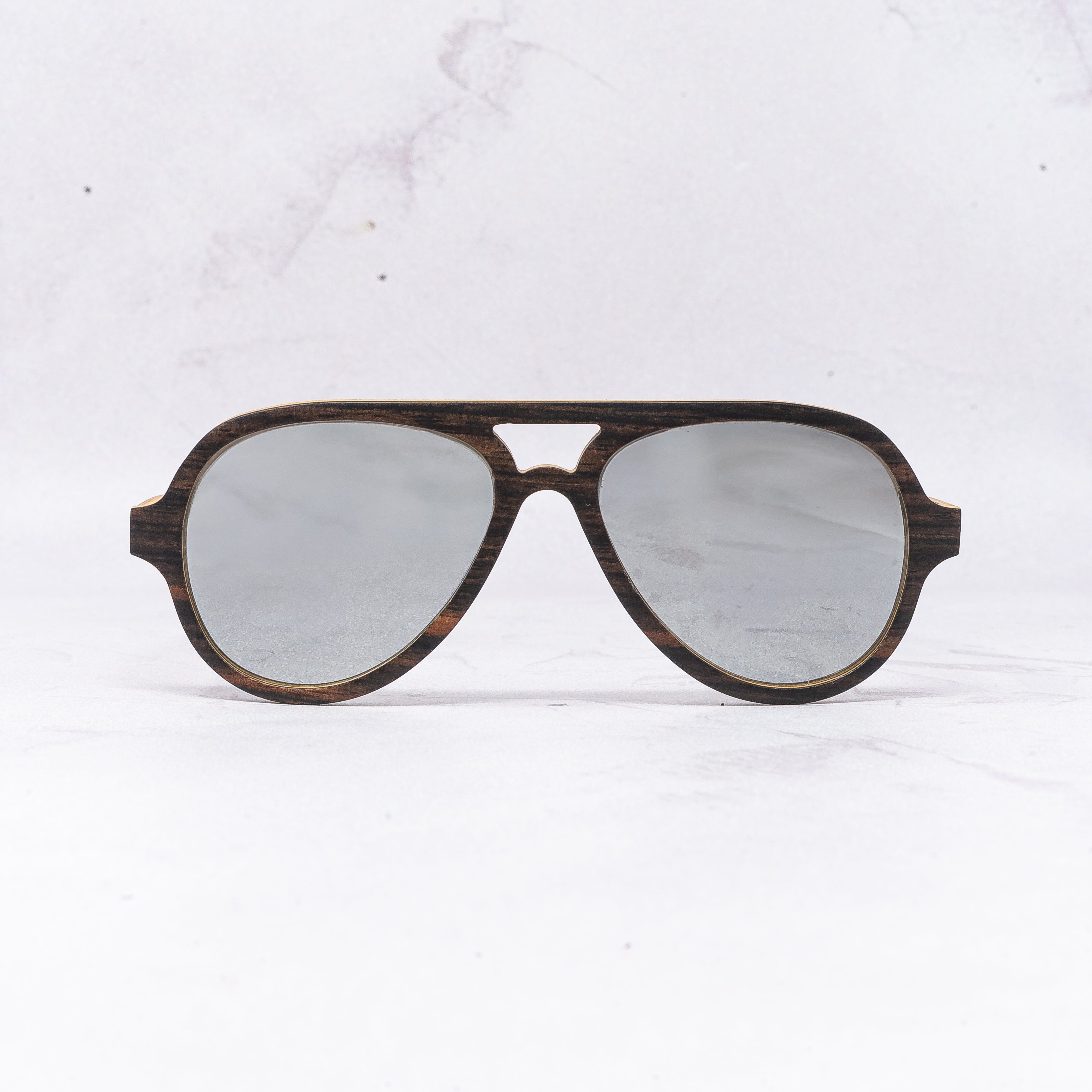 The OG - Silver Mirror - Wood Sunglasses