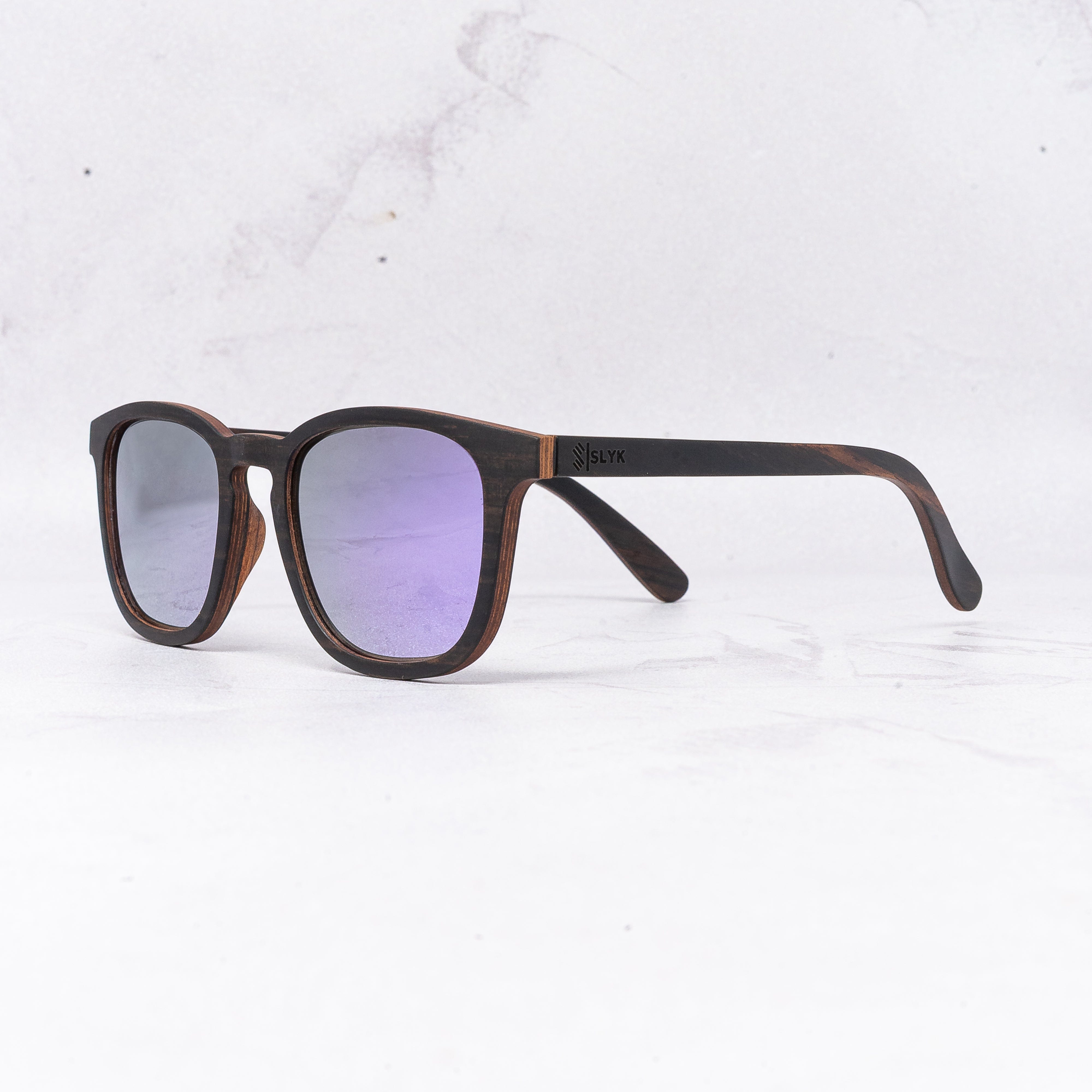 Traveler - Violet - Wood Sunglasses