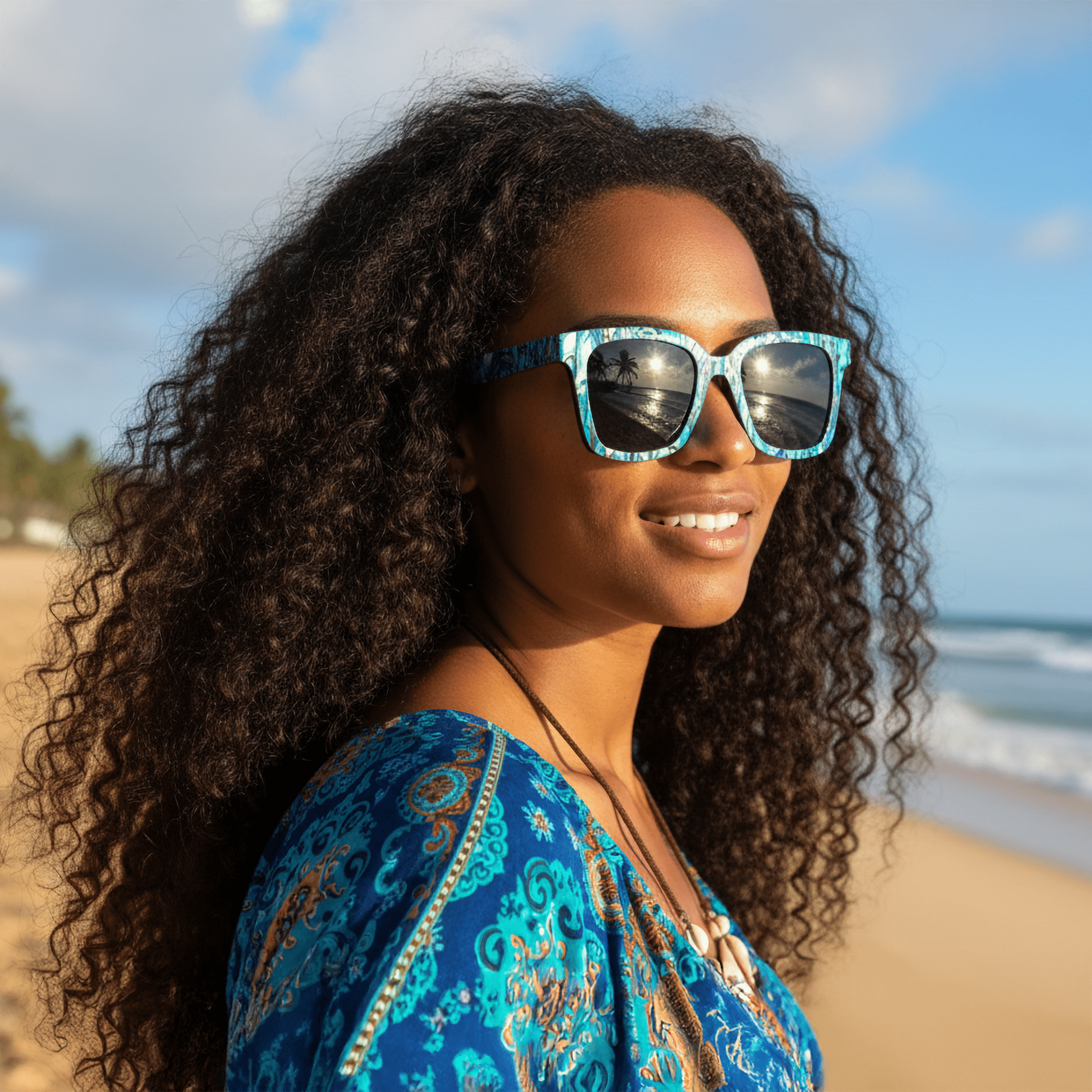 Vixen Abalone - Wood Sunglasses