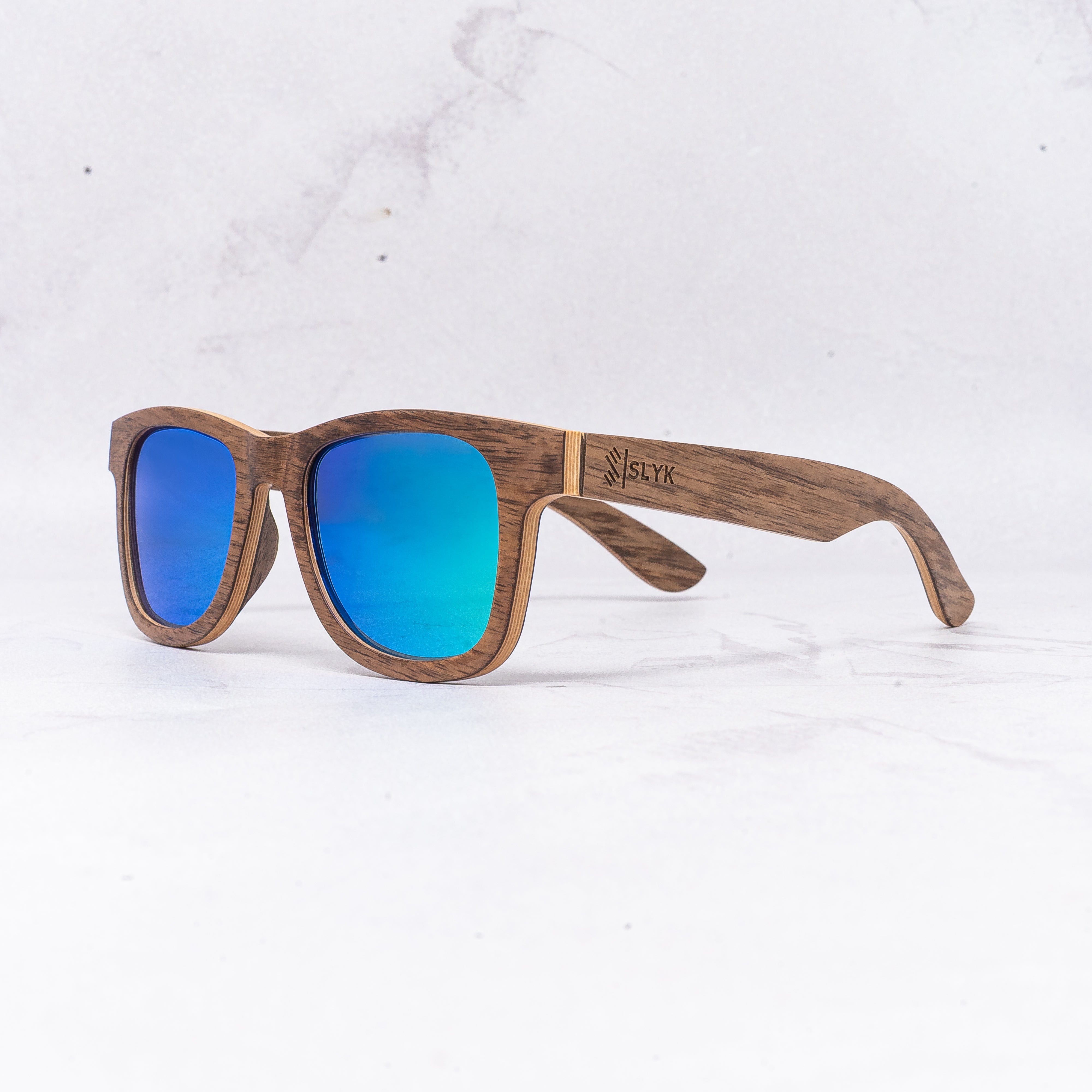 Wanderer - Green Wave - Wood Sunglasses