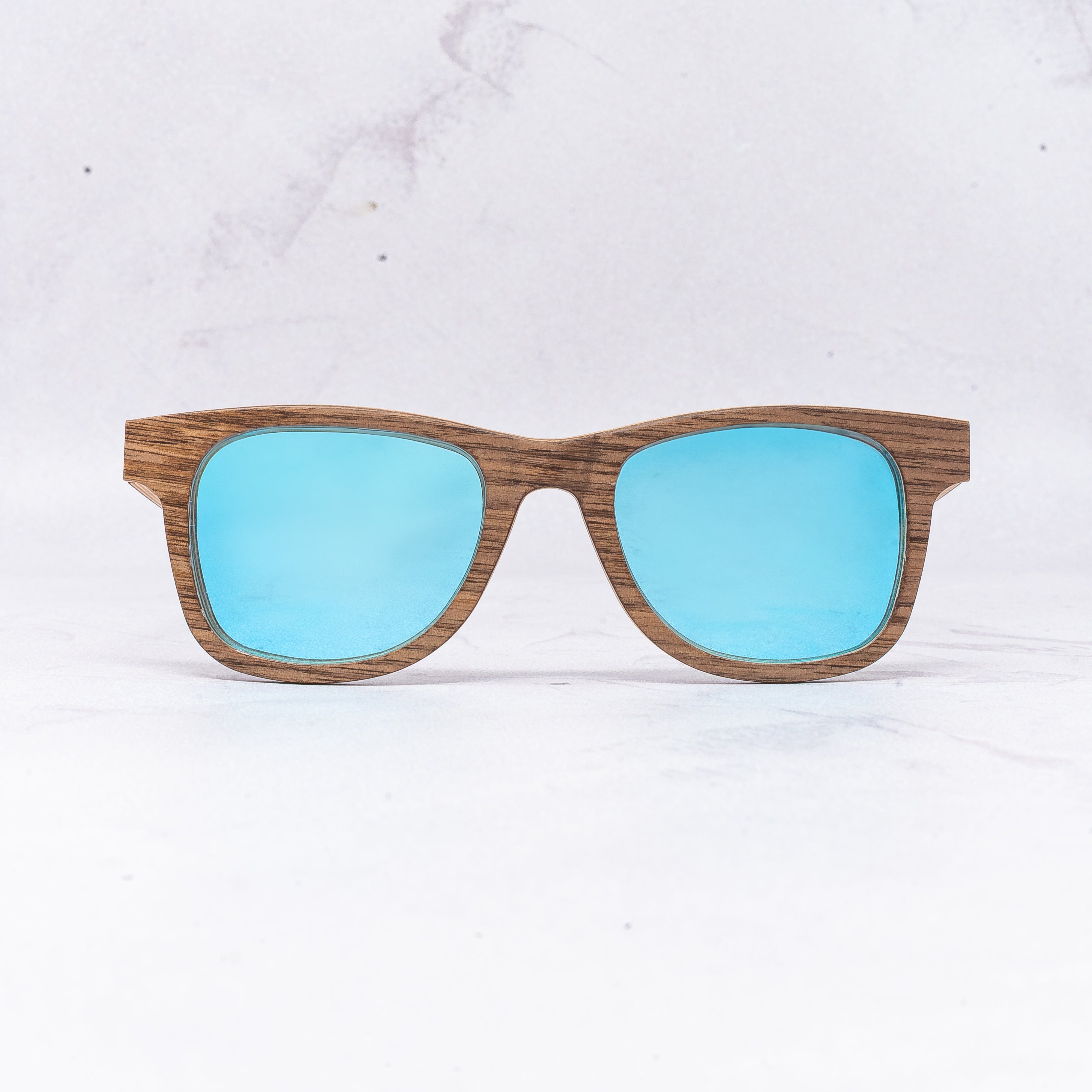 Wanderer - Ice Blue - Wood Sunglasses