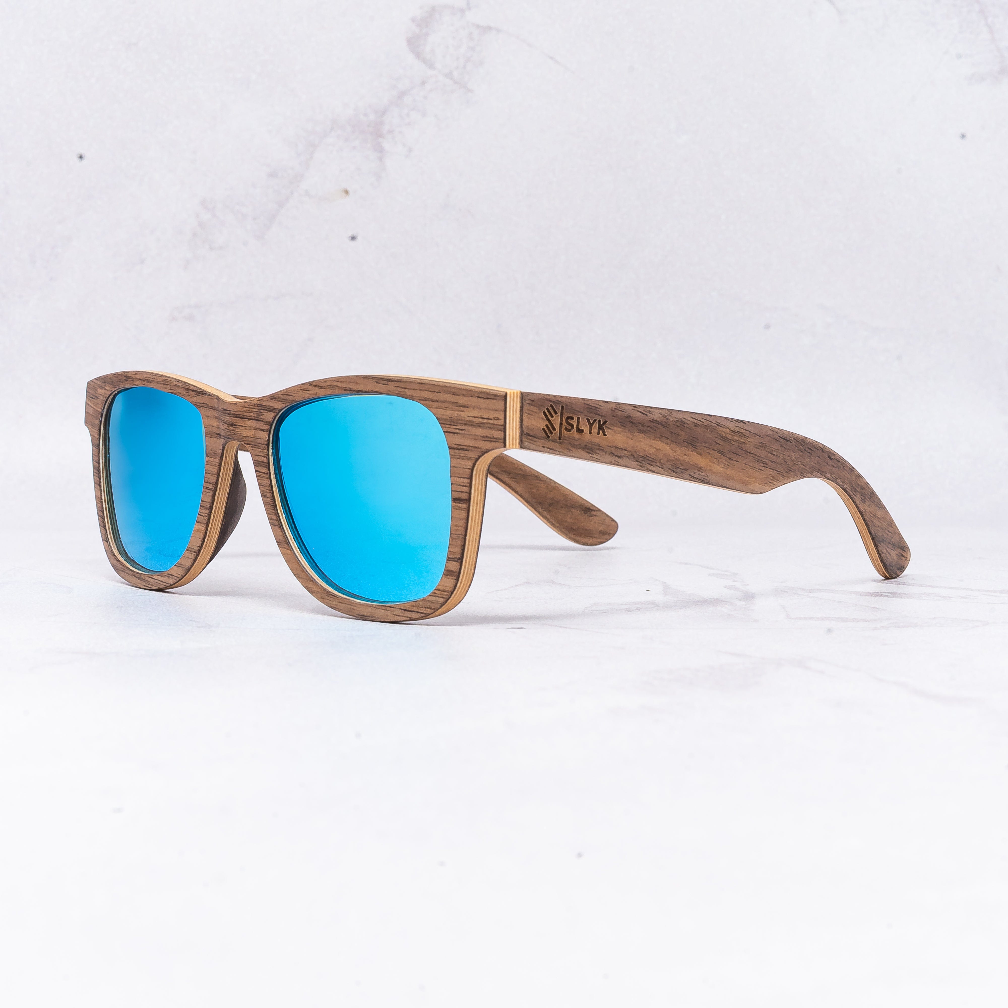Wanderer - Ice Blue - Wood Sunglasses