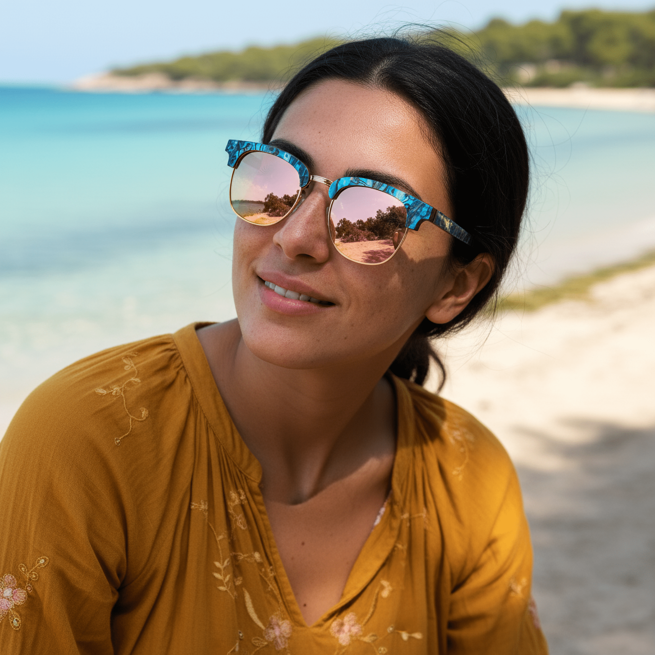 Yachtmaster Abalone - Wood Sunglasses