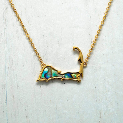 Cape Cod Necklace - Gold and Abalone