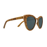 Best Wooden Sunglasses - Bombshell Maple Wood With Smoke Lenses - Side Angle