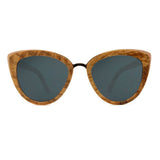Best Wooden Sunglasses - Bombshell Maple Wood With Smoke Lenses - Front Angle