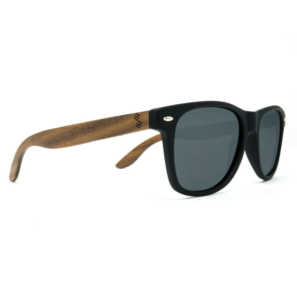 Best Wooden Sunglasses - Classic With Smoke Lenses - Side Angle