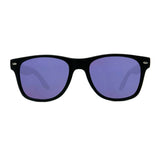 Best Wooden Sunglasses - Classic With Violet Lenses - Front Angle