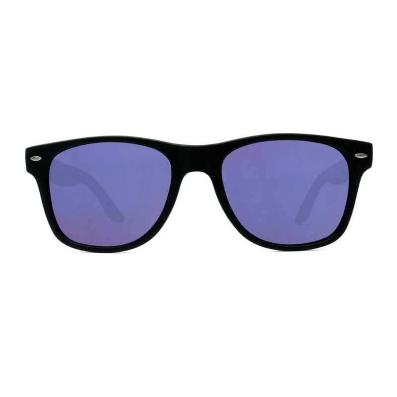Best Wooden Sunglasses - Classic With Violet Lenses - Front Angle