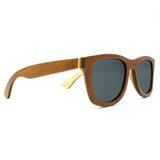 Floating Sunglasses Made From Brown Maple Wood - Drifter With Smoke Lenses - Side Angle