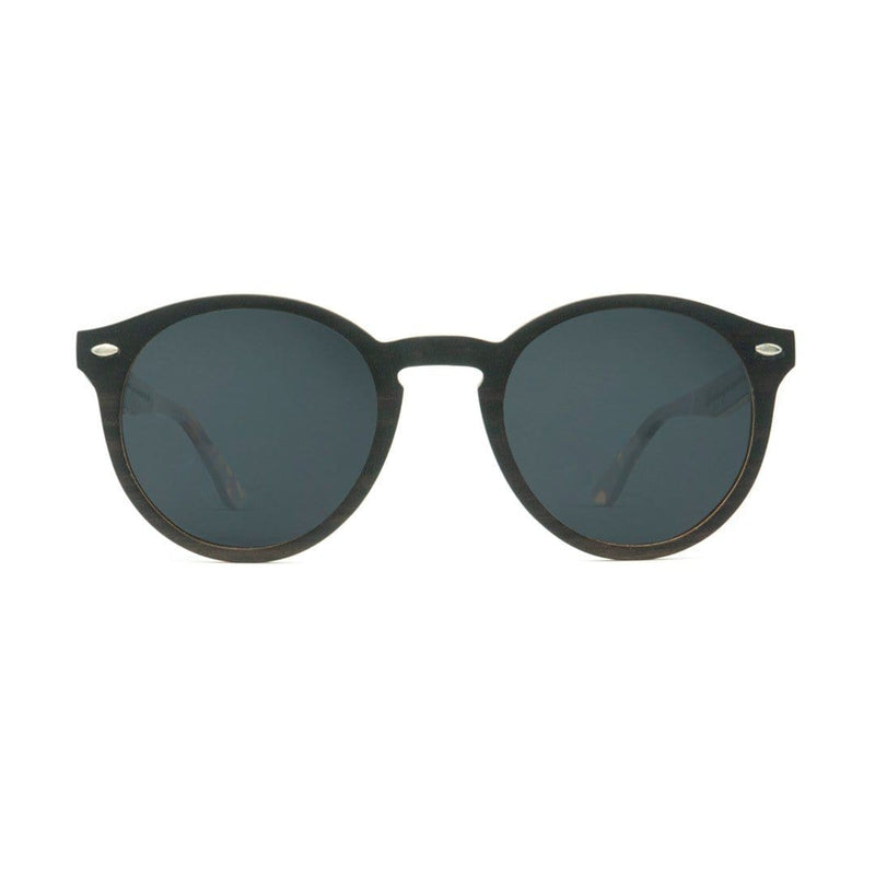 Wooden Sunglasses - Explorer Ebony Wood Smoke Lenses - Front