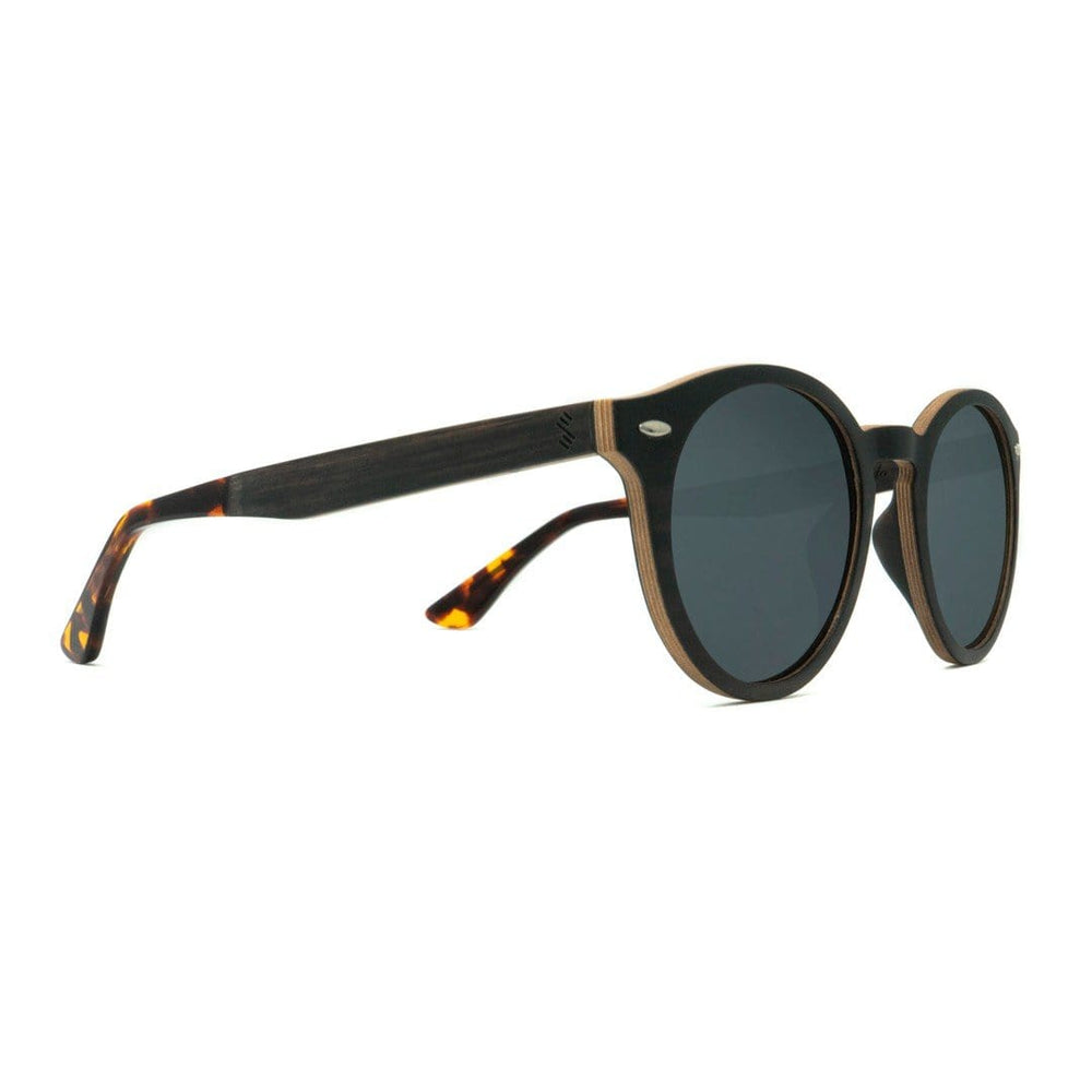 Wooden Sunglasses - Explorer Ebony Wood Smoke Lenses - Side
