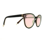 Hollywood Wooden Sunglasses With Rose Lenses From SLYK - Side Angle