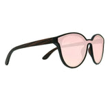 Wooden Knockout Sunglasses With Rose Lenses - Side Angle