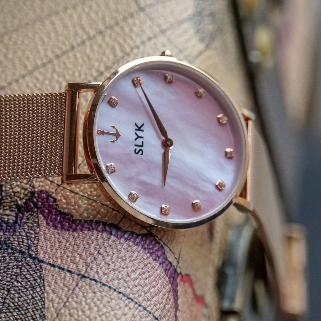 Pink Mother of Pearl Watch Rose Gold