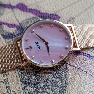 Pink Mother of Pearl Watch - Rose Gold