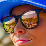 SLYK Traveler - Rose - Wood Sunglasses Rose Mirror
