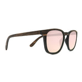 Wooden Traveler Sunglasses With Rose Lenses From SLYK - Side Angle