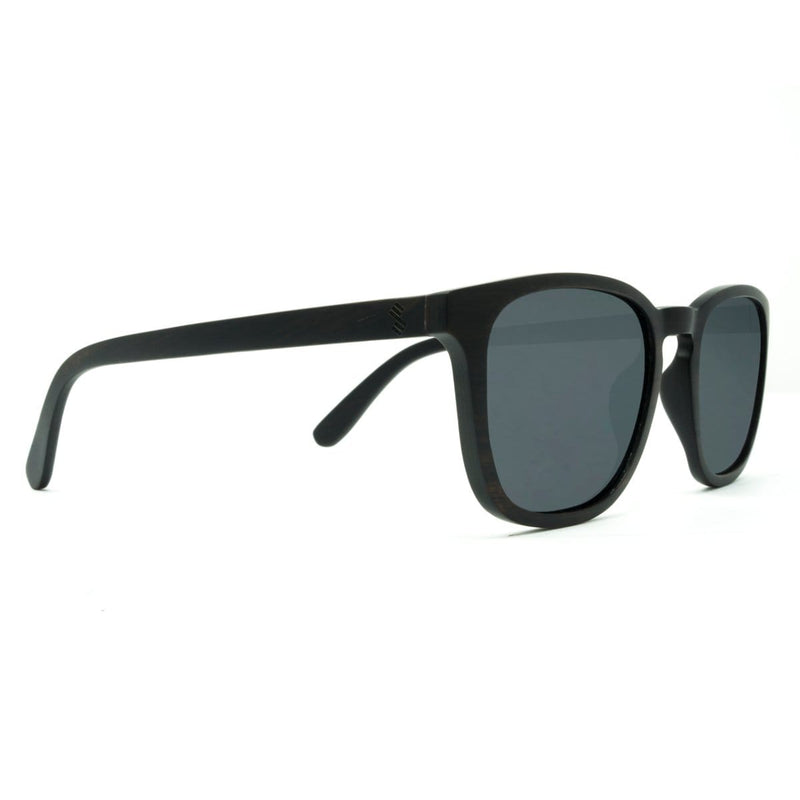 Wooden Traveler Sunglasses With Smoke Lenses From SLYK - Side Angle