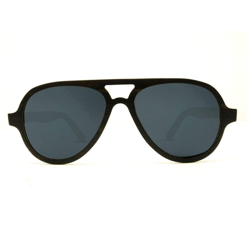 Wooden OG Sunglasses With Smoke Lenses From SLYK - Front Angle